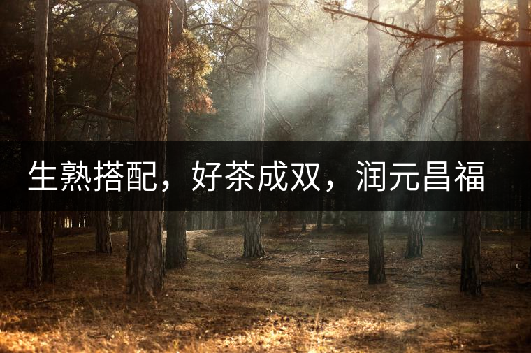 生熟搭配，好茶成雙，潤元昌福祿金瓜如意來襲