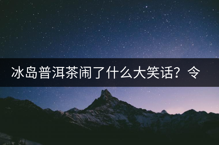 冰島普洱茶鬧了什么大笑話？令茶界人士們捧腹大笑？