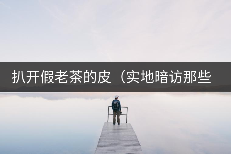 扒開(kāi)假老茶的皮（實(shí)地暗訪那些千奇百怪的假老茶）