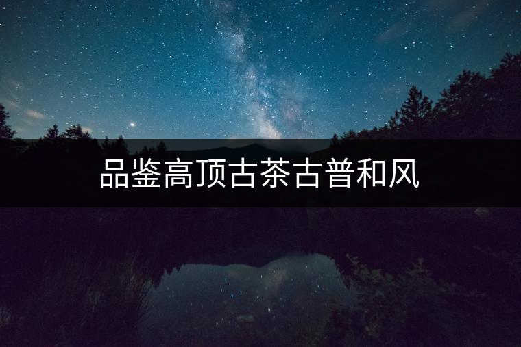 品鑒高頂古茶古普和風(fēng) 品鑒高頂古茶古普和風(fēng)