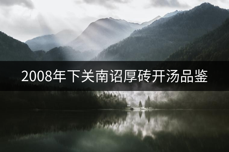 2008年下關(guān)南詔厚磚開(kāi)湯品鑒