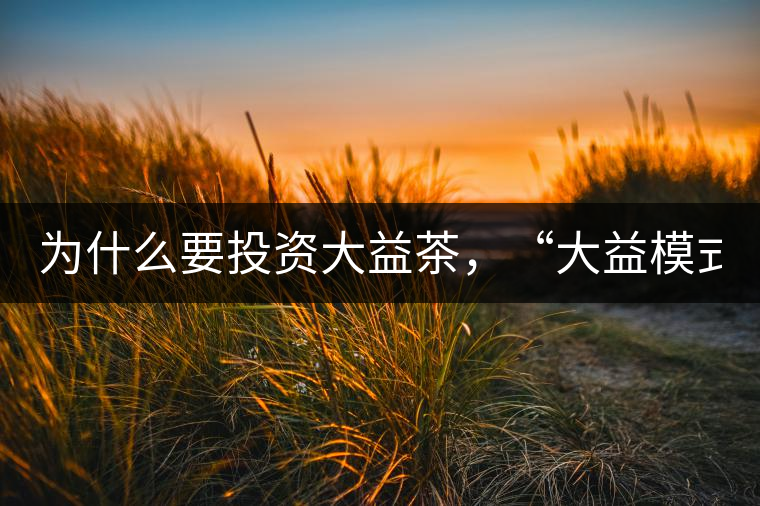 為什么要投資大益茶，“大益模式”告訴你！