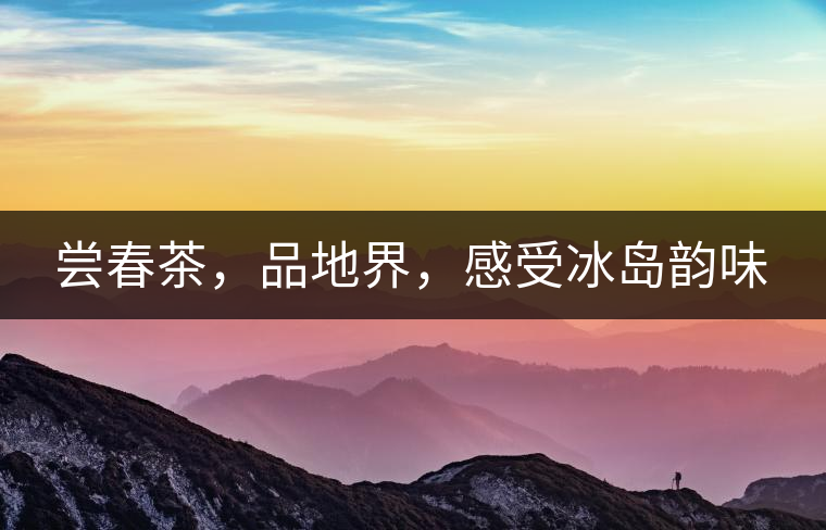 嘗春茶，品地界，感受冰島韻味