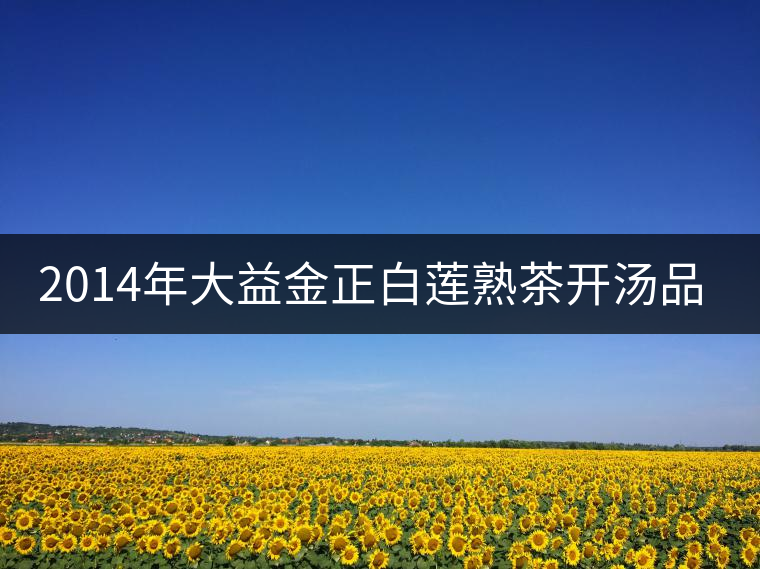 2014年大益金正白蓮熟茶開湯品鑒