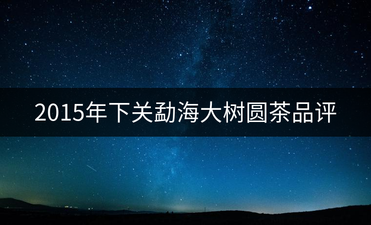 2015年下關(guān)勐海大樹圓茶品評(píng) 2015年下關(guān)勐海大樹圓茶品評(píng)