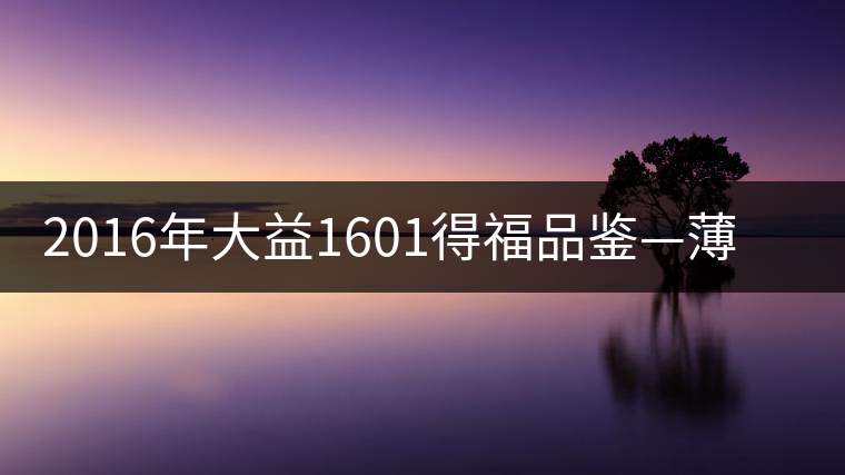2016年大益1601得福品鑒—薄身板，厚滋味