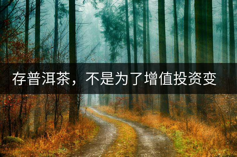 存普洱茶，不是為了增值投資變現(xiàn)，而是為了自己以后有純正的