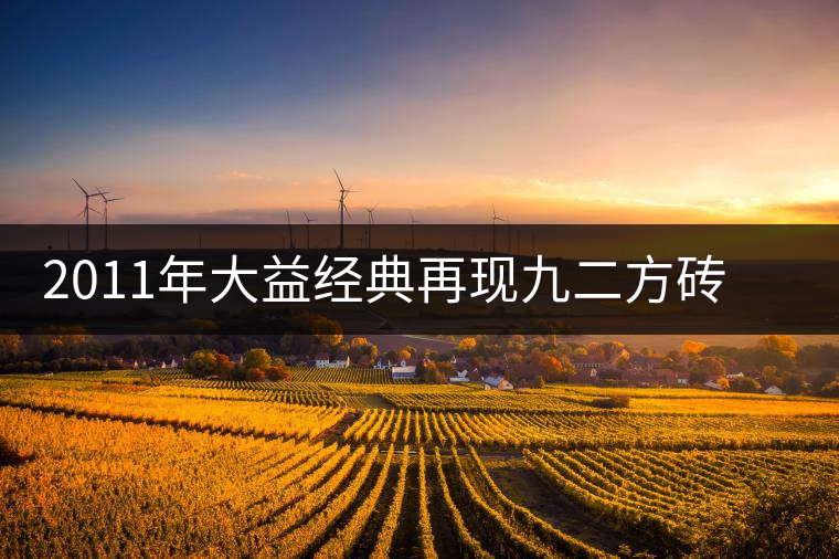 2011年大益經典再現(xiàn)九二方磚（生茶）開湯