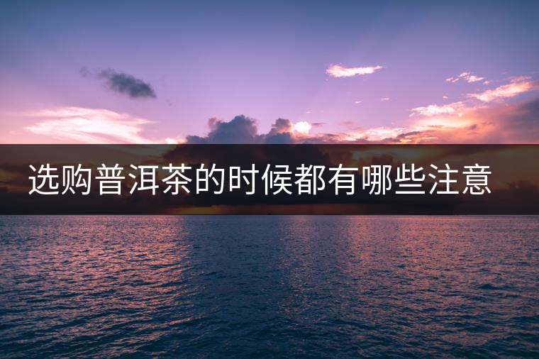 選購普洱茶的時(shí)候都有哪些注意事項(xiàng)? 選購普洱茶的時(shí)候都有哪些注意事項(xiàng)?