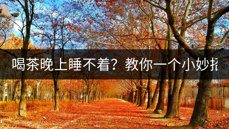 喝茶晚上睡不著？教你一個小妙招！