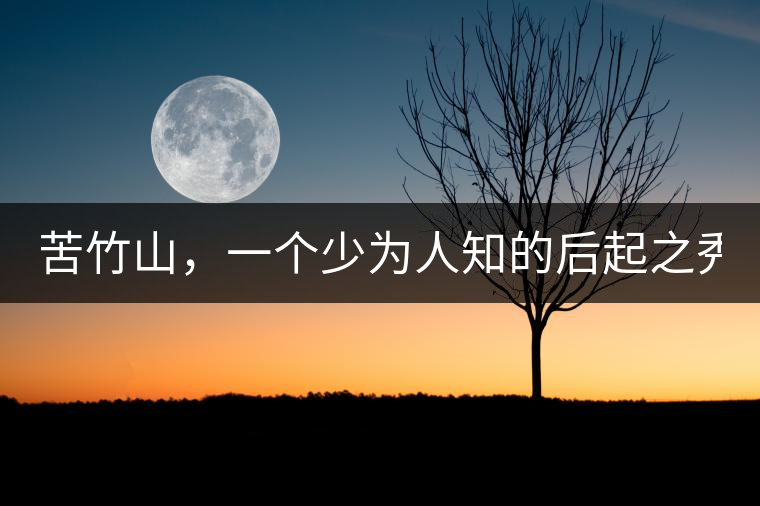 苦竹山，一個少為人知的后起之秀！