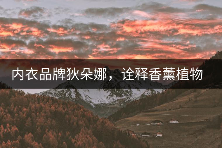 內(nèi)衣品牌狄朵娜，詮釋香薰植物精油內(nèi)衣新潮流！