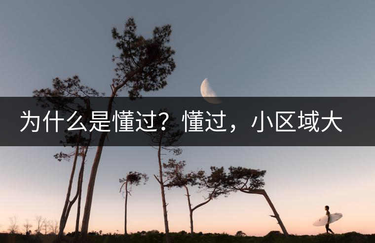 為什么是懂過？懂過，小區(qū)域大智慧