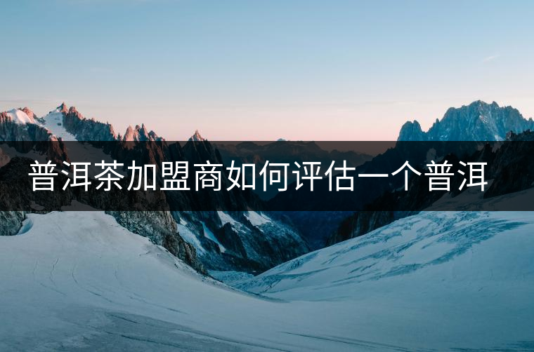 普洱茶加盟商如何評(píng)估一個(gè)普洱茶品牌是否值得加盟？