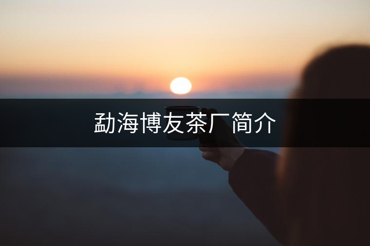 勐海博友茶廠(chǎng)簡(jiǎn)介 勐海博友茶廠(chǎng)簡(jiǎn)介