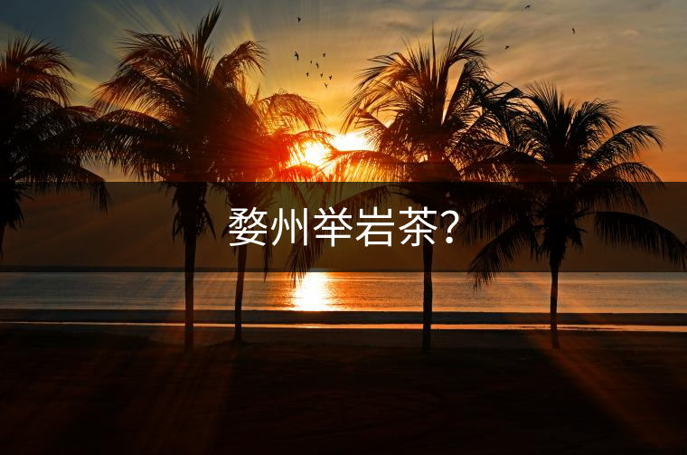 婺州舉巖茶？