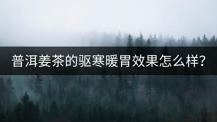 普洱姜茶的驅寒暖胃效果怎么樣？