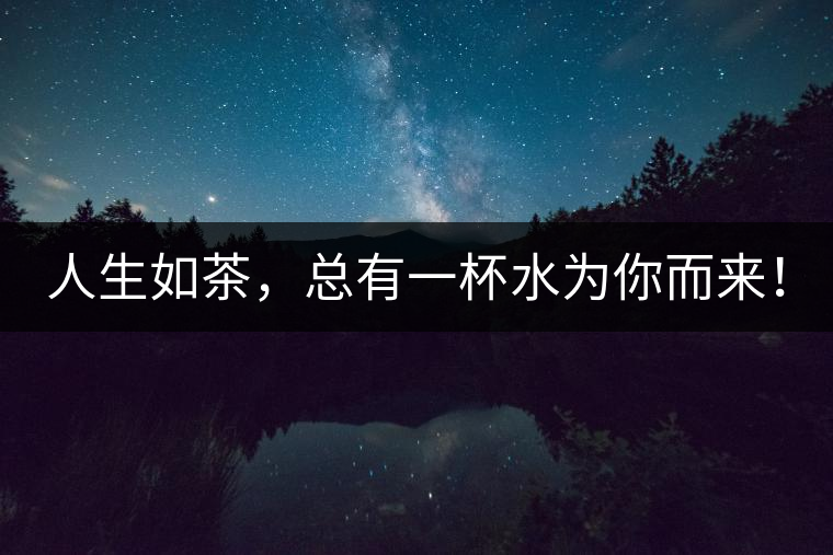 人生如茶，總有一杯水為你而來！