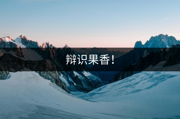 辯識(shí)果香！