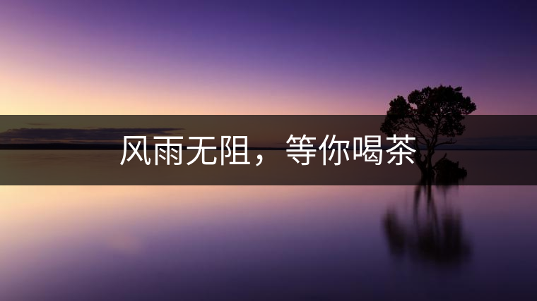 風雨無阻，等你喝茶