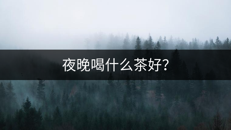 夜晚喝什么茶好？