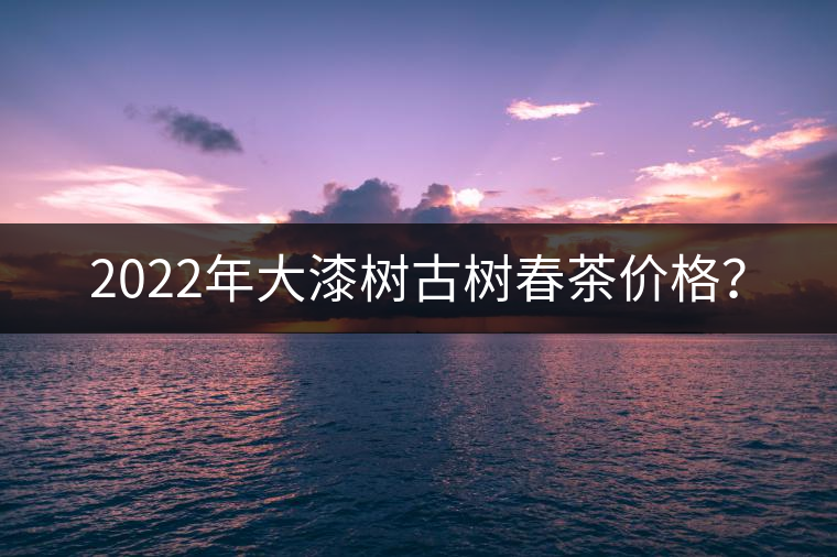 2022年大漆樹古樹春茶價格？