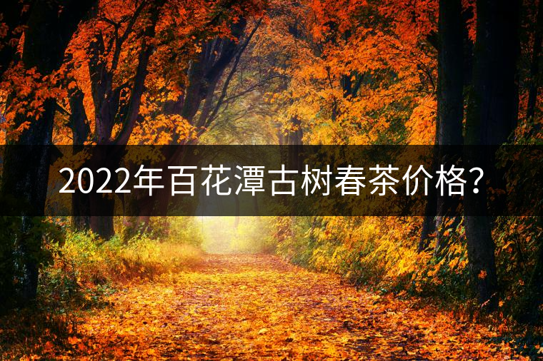 2022年百花潭古樹春茶價格？