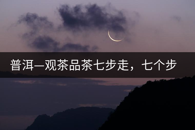 普洱—觀茶品茶七步走，七個(gè)步驟，喝懂普洱茶