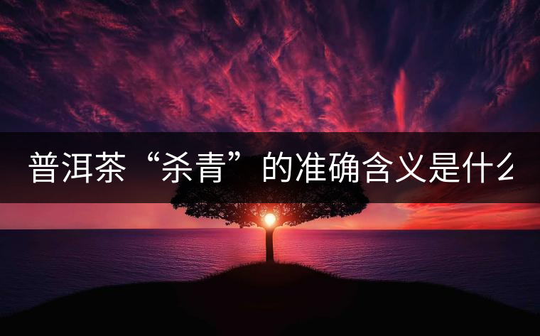 普洱茶“殺青”的準(zhǔn)確含義是什么？