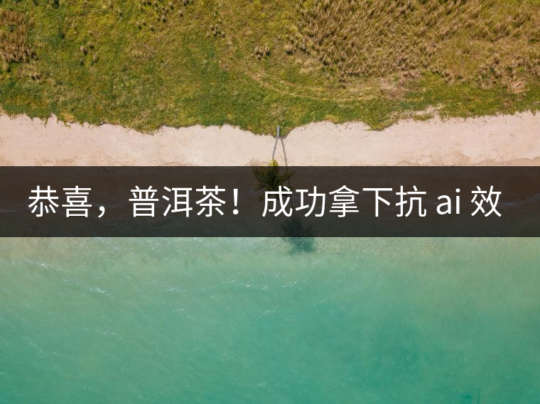 恭喜，普洱茶！成功拿下抗 ai 效果第二名！