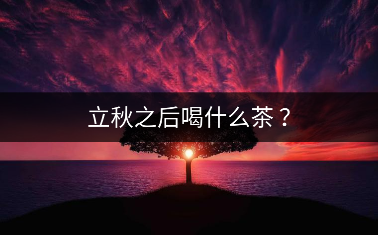 立秋之后喝什么茶 ？