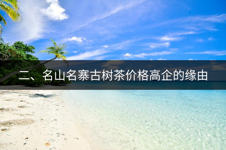 二、名山名寨古樹茶價格高企的緣由