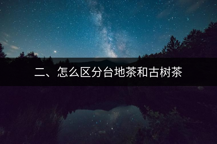二、怎么區(qū)分臺(tái)地茶和古樹(shù)茶