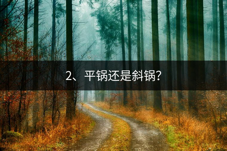 2、平鍋還是斜鍋？