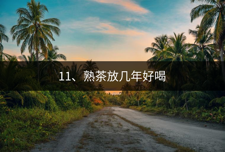 11、熟茶放幾年好喝