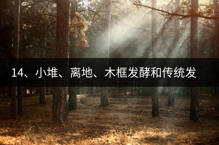 14、小堆、離地、木框發(fā)酵和傳統(tǒng)發(fā)酵