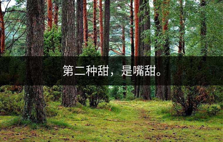 第二種甜，是嘴甜。