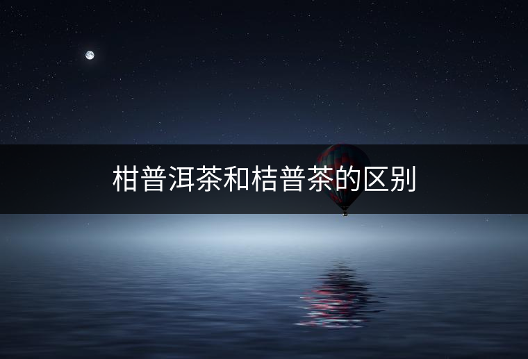 柑普洱茶和桔普茶的區(qū)別