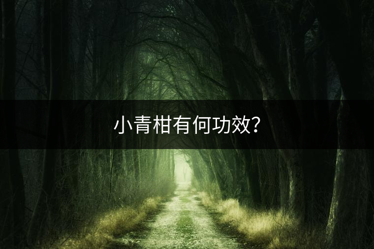 小青柑有何功效？