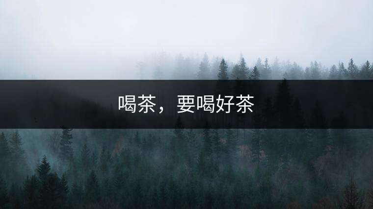 喝茶，要喝好茶