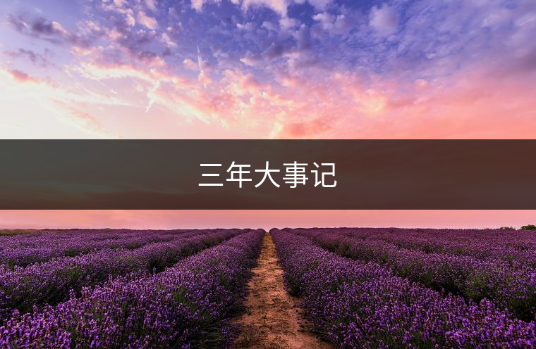 三年大事記