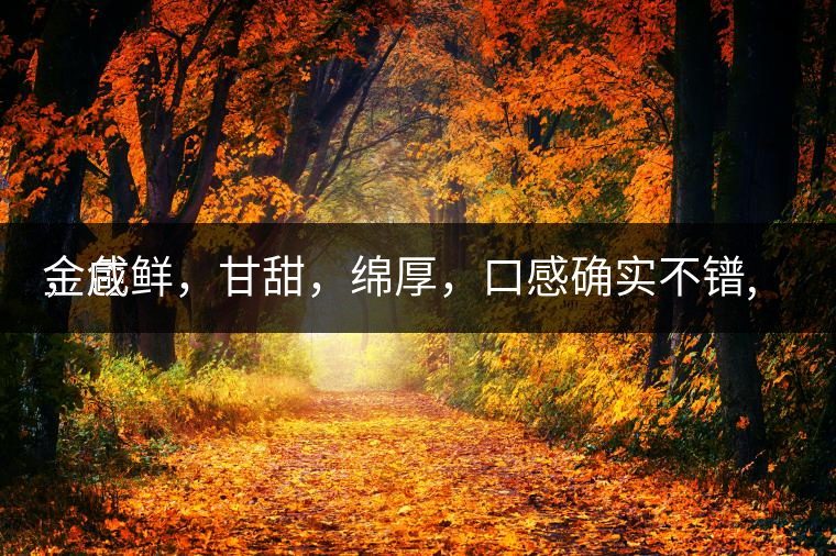 金色
，咸鮮，甘甜，綿厚，口感確實(shí)不鐠,還有上升空間。